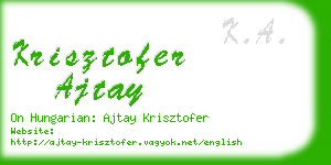 krisztofer ajtay business card